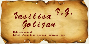 Vasilisa Golijan vizit kartica